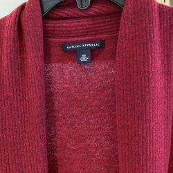 Banana Republic Wool Blend Vest Sweater XS Sleeveless 