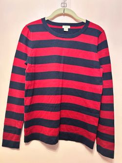J.Crew Striped Cotton Lightweight Sweater