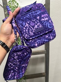 Vera Bradley Quilted Wristlet and Coin Purse Set