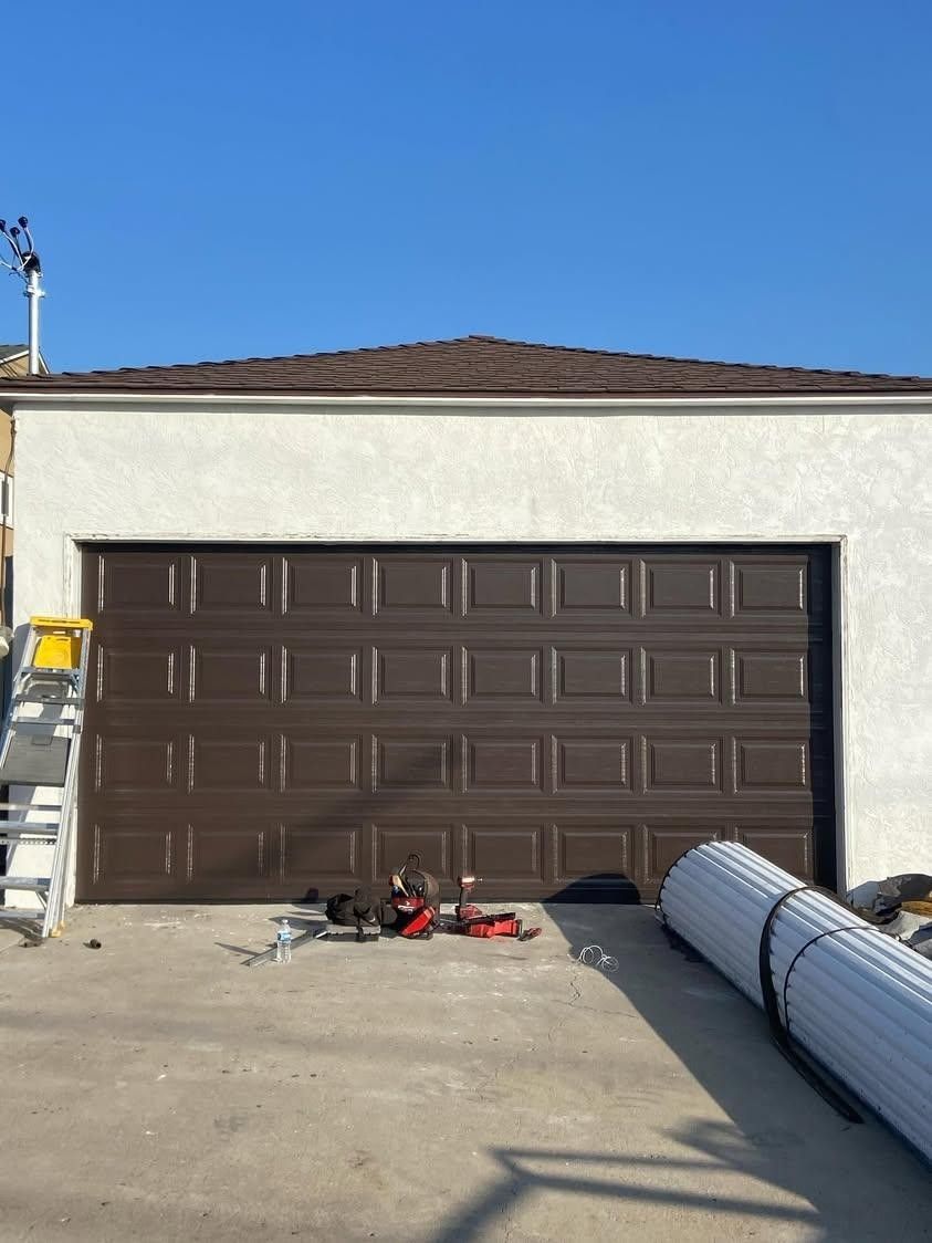 16x7 Brown New Garage Door