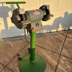 Dayton  3/4 Hp Bench Grinder With Heavy Duty Rolling Stand 