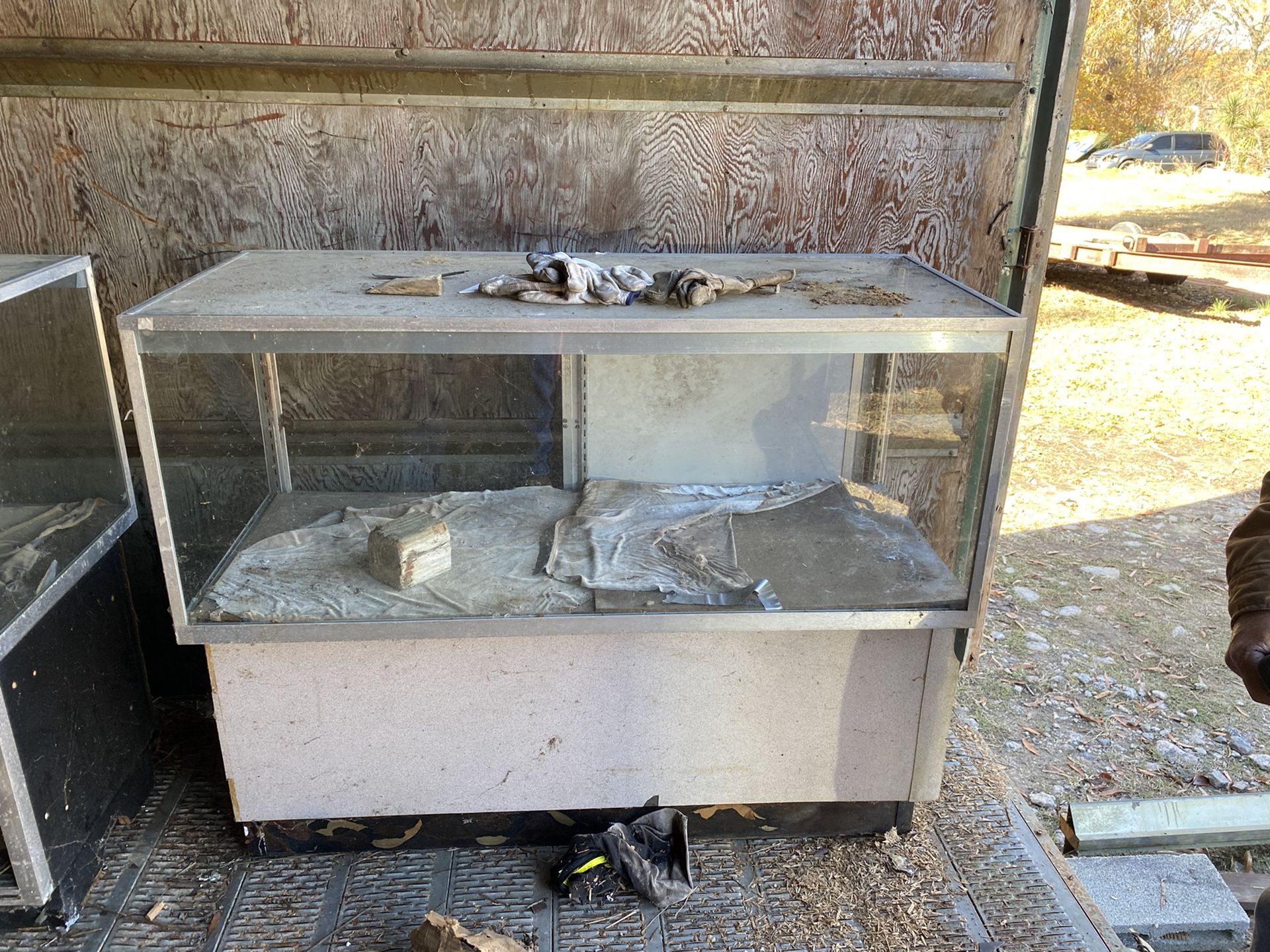 2- 4 foot glass display case