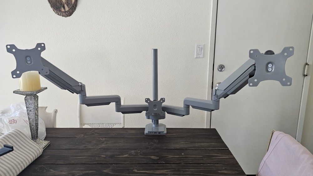 Mount-It! Triple Monitor Mount with USB and Audio Ports.