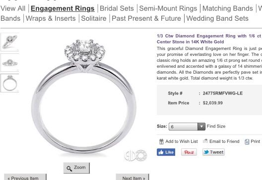 Engagement ring size 7