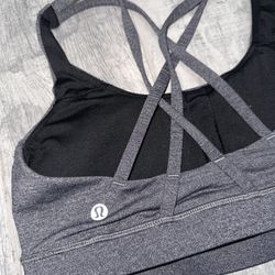 Lululemon Energy Grey Strappy Sports Bra