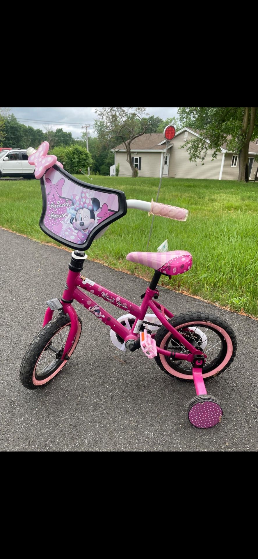 Huffy 12" Disney Minnie Mouse Kids' Bike, Fits Riders 3'1" - 3'5", Pink, Child, Girl's