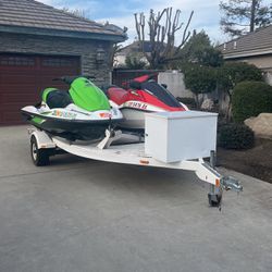 2 Jet skis And Trailer
