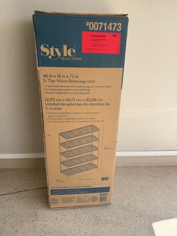 New 5-Tier Steel Wire Shelving Unit