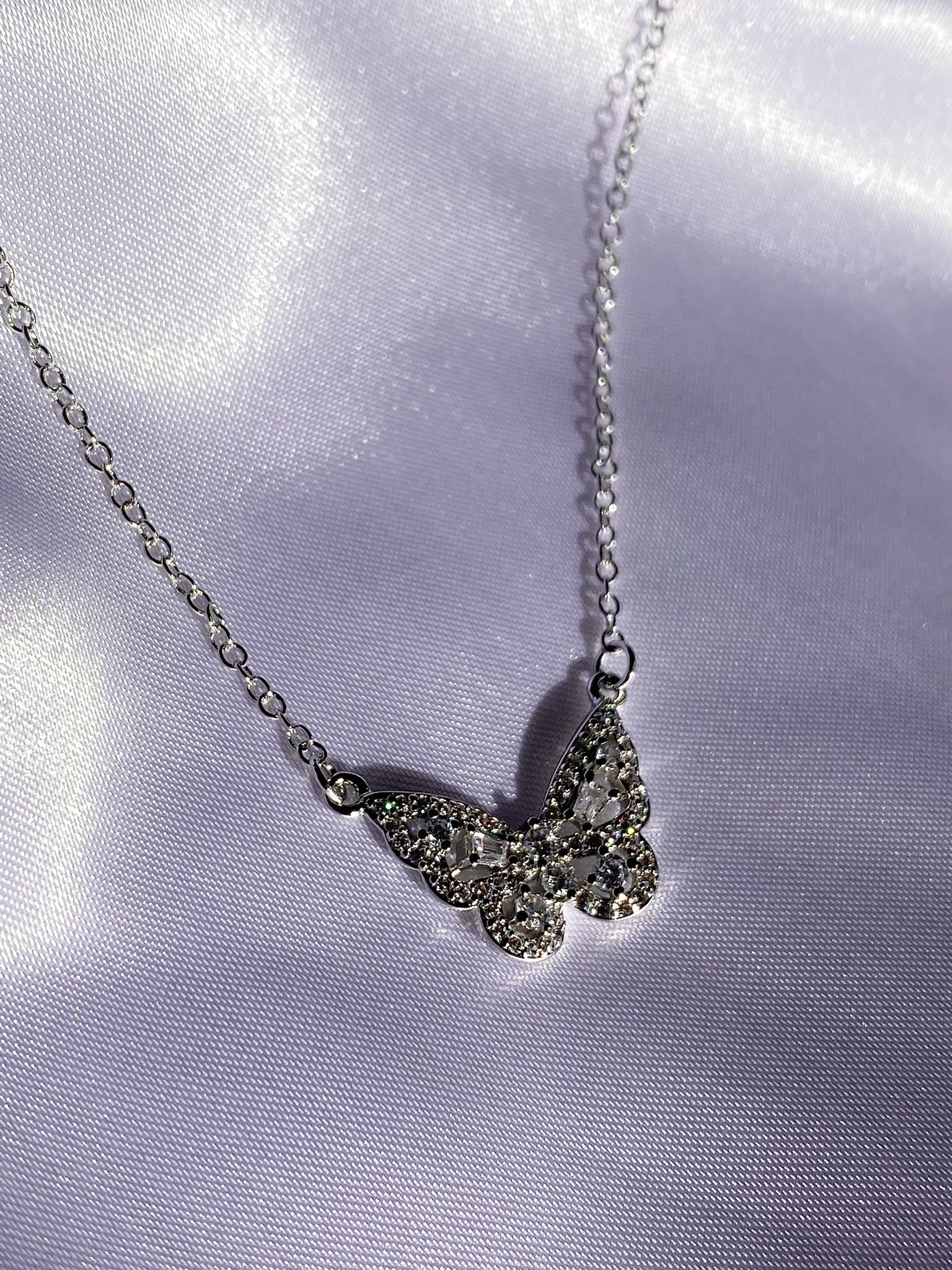 Diamond Butterfly Necklace 