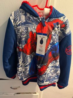 Marvel Spider-Man Kids Plush Hoodie Size 7