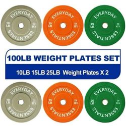 Brand New 100lb Olympic Bumper Plate Set