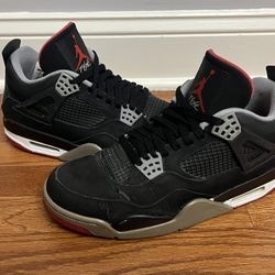 Nike Air Jordan 4 Bred 2012 Size 9.5 Authentic Rare 