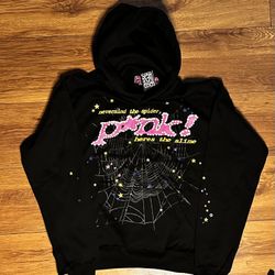 Sp5der pink hoodie