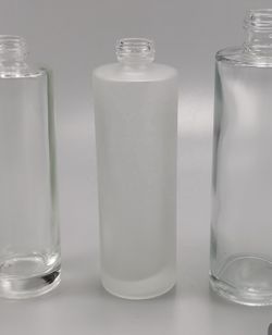 5 oz Frosted Glass Cylinder Bottles – Wholesale Overstock – 80/Case