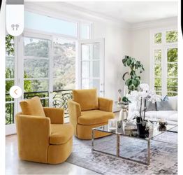 Set of 2, Swivel Accent Barrel Chair