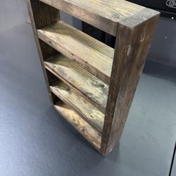 Sunglass / Glasses Shelf -  Wall Mounted Solid Wood 4 - 5 Shelf Piece