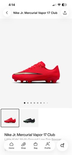 Nike jr vapor 17 size 12C Soccer Cleats Boots