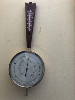 Air guide gauge brass barometer and temperature guage