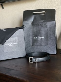 Monogram YSL Leather Belt
