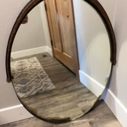 Antique 33x25.5 Oval Mirror 