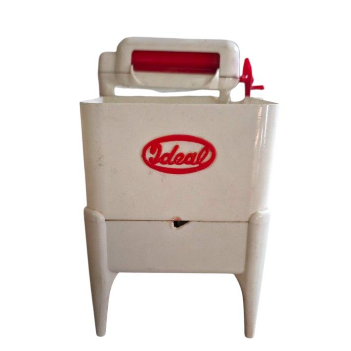Vintage Ideal Toy Washing Machine Mechanical Washer Wind Up Hand Crank