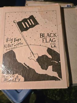 Black flag punk flyer