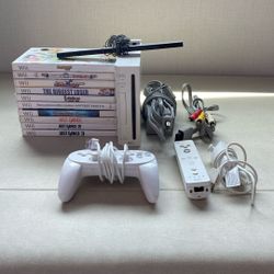 Nintendo Wii Bundle With 10 Games