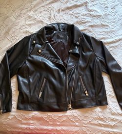 Torrid Black Faux Leather Moto Jacket