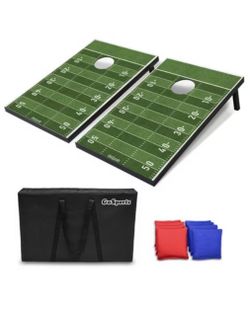 GoSports Outdoor 3' x 2' Football CornHole With Carrying Bag