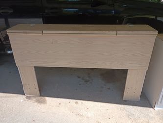 Wood Headboard with Storage