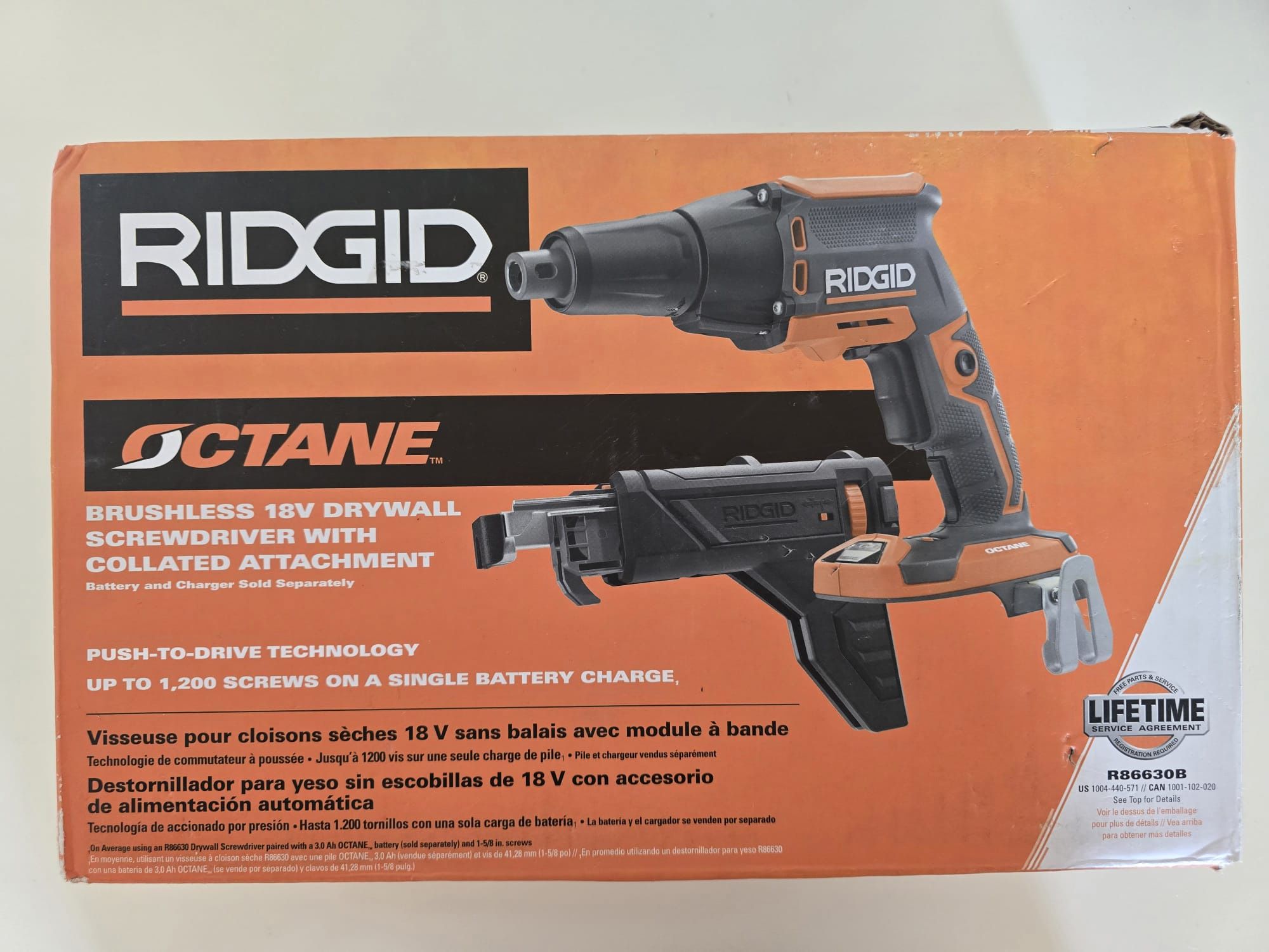 RIDGID 18-Volt Cordless Brushless Drywall Screwdriver