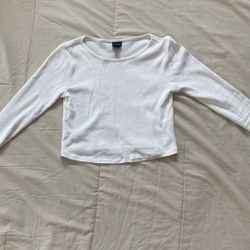 Girls art class White Long Sleeve basic t shirt / top 100% cotton size 7/8 