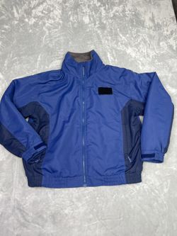 Cabelas Outdoor Gear Fleece Lined Hooded Jacket Large Blue Gray Full Zip 