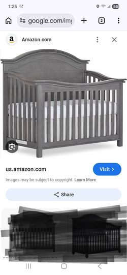 Evolur Gray Baby Crib