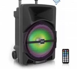 Pyle PPHP1544B Bluetooth Loudspeaker w/ Rechargeable Battery, Party Lights 1200w