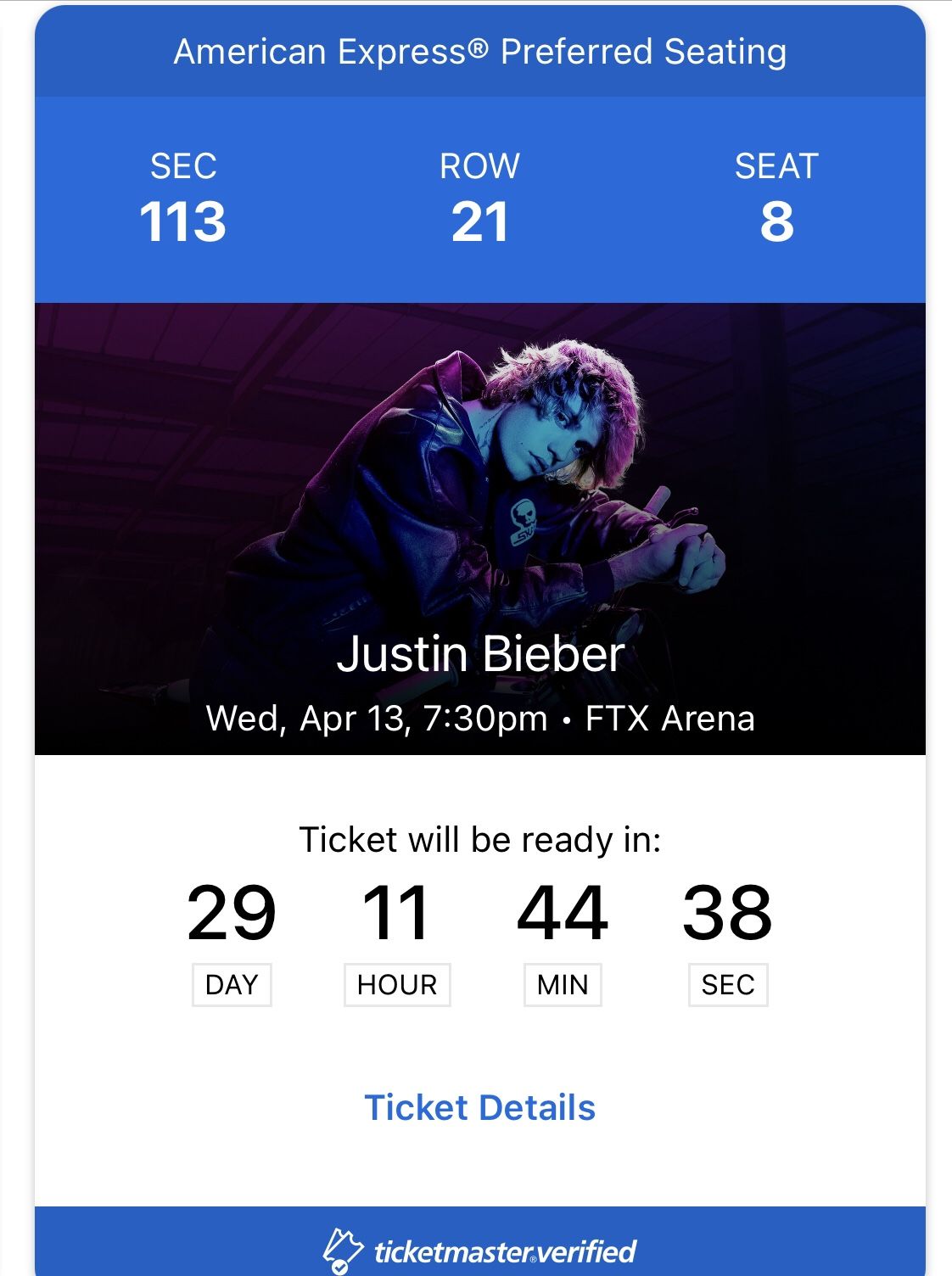 Justin Bieber Tickets - Miami - 4-13