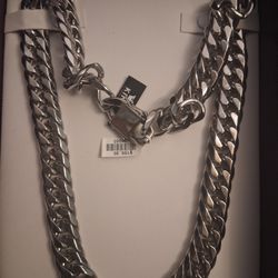 24" Stainless Steel Link Necklace 