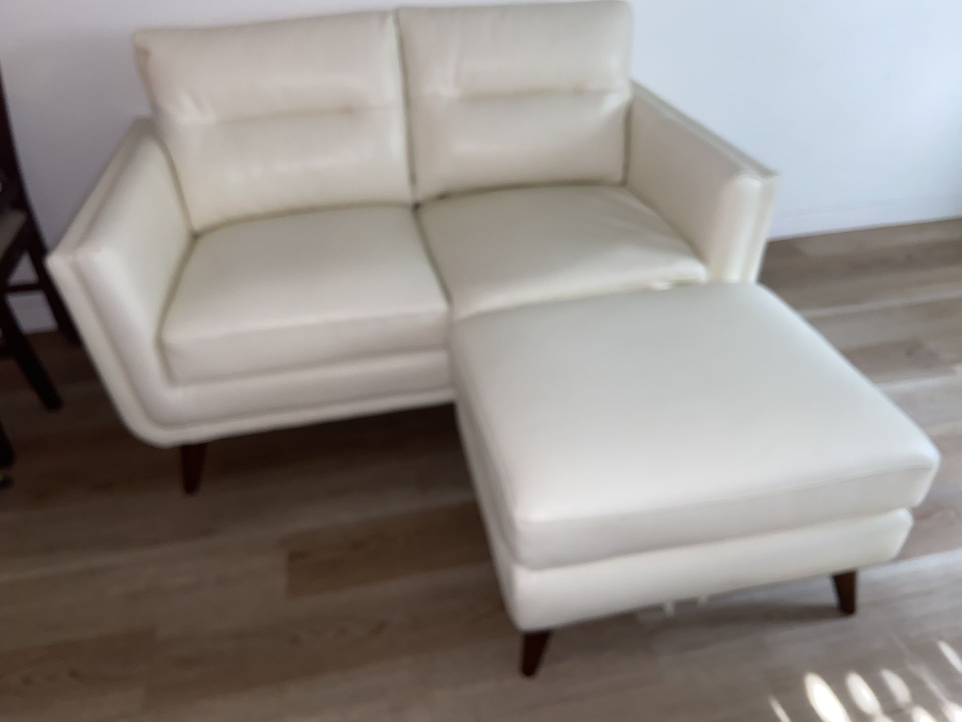 Leather Couch And Fireplace Shelf