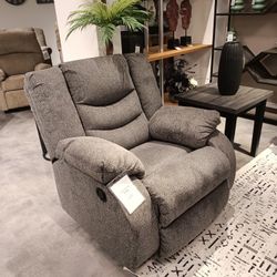 Tulen Gray Recliner$10 Down Payment And Financing Available
