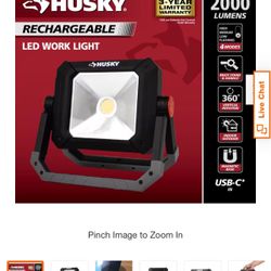 Husky 2000 Lumen Rechargeable Light 