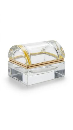 Heavy Crystal Covered Salt Box with Scoop