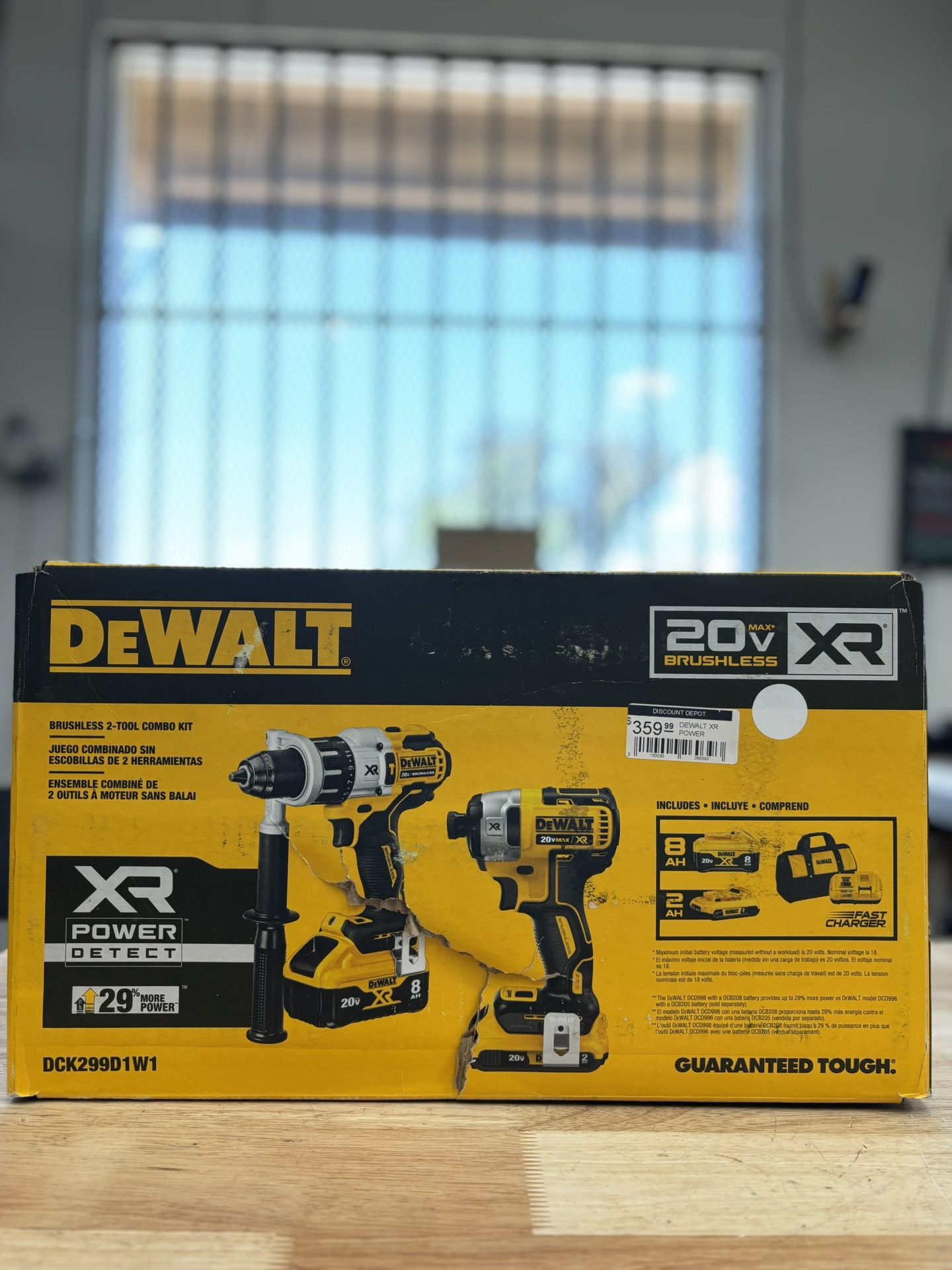 DEWALT XR POWER DETECT 2-Tool 20-Volt Max Brushless Power Tool Combo Kit with Soft Case