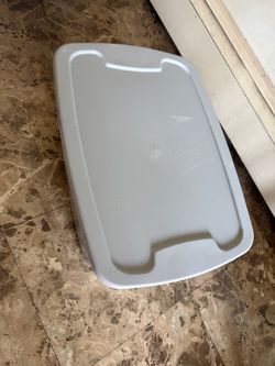 Grey storage tote