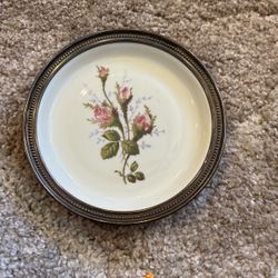 Rosenthale Plate With Sterling Silver Rim