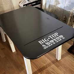 Wooden Table & 2 Benches For Kids