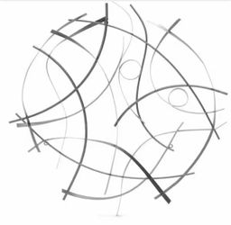 LuxenHome Silver And Gray Abstract Round Metal Wall Decor  256  100$