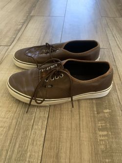 Vans brown leather size 9