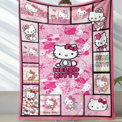 New Hello Kitty Blankets Approximately 5x7 Warm Fleece Cute Pick One