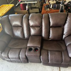 Leather Love Seat