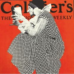 COLLIER’S THE BOOKLOVER Original Vintage Print Poster Maxfield Parrish Art Deco Nouveau Artist Antique Fine Collectible Neoclassical Allegory Allegor